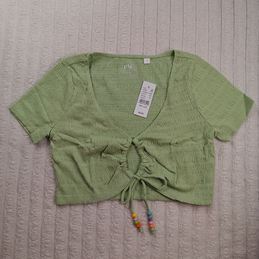 Green Crop Top